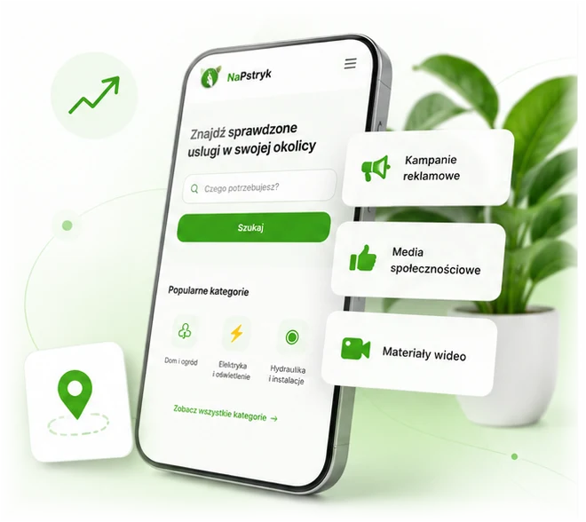 Aplikacja NaPstryk oraz kanały promocji: kampanie reklamowe, media społecznościowe, materiały wideo